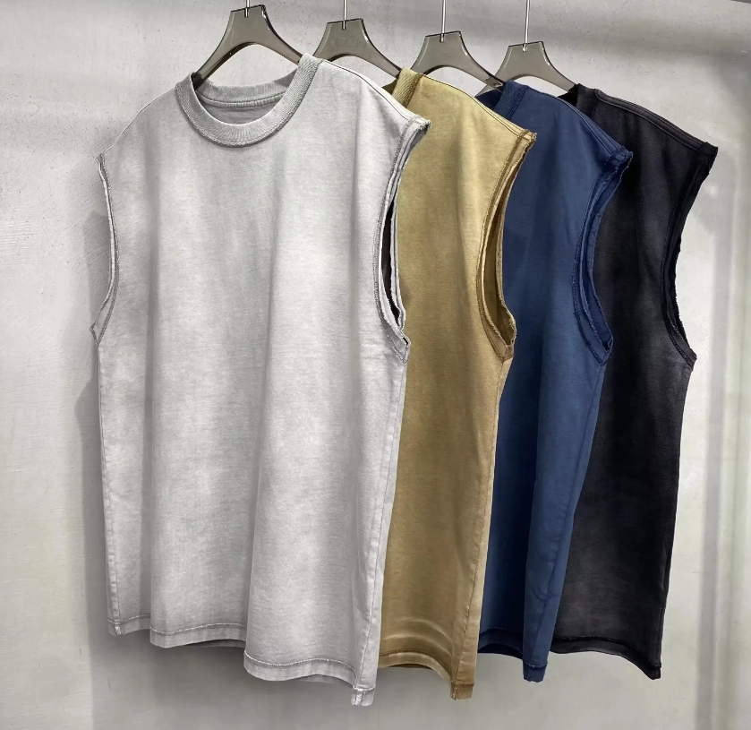 OEM men’s clothes wash tanktop shirt (5)